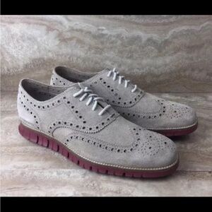 Cole Haan Zerogrand Wing Barley TBT Red Casual Oxfords Dress Shoes